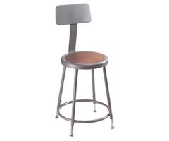 National Public Seating 6224HB 32.5-In. Adjustable Stool with Back Rest