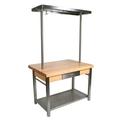 John Boos Cucina Grande Prep Table w/ Butcher Block Top Wood in Black | 35 H x 60 W in | Wayfair CUCG21-C