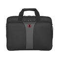 Wenger Legacy Briefcase, Laptop Bag Over Shoulder, Fits up to 16″ Laptop, 15 l, Unisex, Ideal for Office Business Uni School, Black/Grey