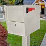 Mail Boss Package Master Locking Post Mounted Mailbox Steel in White | 16 H x 12 W x 21.5 D in | Wayfair 7207