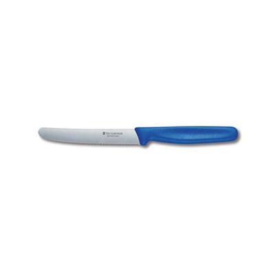 Victorinox Swiss Army 4-in Round Tip Steak Knife with Blue Handle