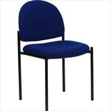 Navy Fabric Comfortable Stackable Steel Side Chair - BT-515-1-NVY-GG screenshot. Chairs directory of Office Furniture.
