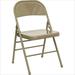 HERCULES Triple Braced & Quad Hinged Beige Metal Folding Chair - HF3-MC-309AS-BGE-GG