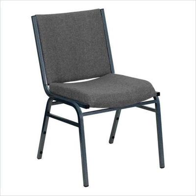 HERCULES Heavy Duty, 3'' Thickly Padded, Gray Upholstered Stack Chair - XU-60153-GY-GG