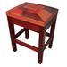 New World Trading Pisco Bar & Counter Stool Wood/Upholstered/Leather/Genuine Leather in Brown/Red | 26 H x 15 W x 17 D in | Wayfair PACs
