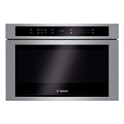 Bosch 800 Series 1.2 Cu. Ft. Built-in Microwave Drawer - Black and Brushed Stainless Steel