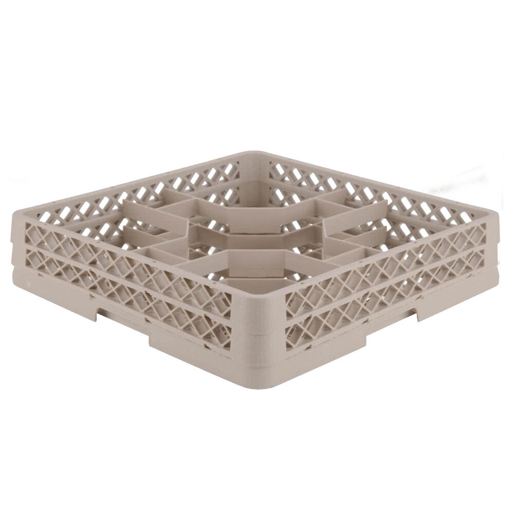 "Vollrath TR13J Traex® Rack Max Full-Size Beige 12-Compartment 2 1/16"" Glass Rack"