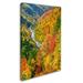 Trademark Fine Art "Valley" by CATeyes Photographic Print on Wrapped Canvas 19.0 H x 12.0 W x 2.0 D in greenCanvas in Green;yellow | Wayfair