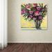 Trademark Fine Art "Pink Floral Bouquet" Print on Wrapped Canvas Canvas | 18 H x 18 W x 2 D in | Wayfair SG5687-C1818GG
