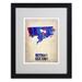 Trademark Fine Art 'Detroit Watercolor Map' Framed Graphic Art Print on Canvas Canvas | 14 H x 11 W x 0.75 D in | Wayfair ALI0110-B1114MF