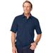 Blair John Blair Short-Sleeve Banded-Bottom Polo - Blue - MED