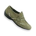 Blair Women's “Kelly” Faux Suede Slip-Ons by Classique® - Green - 7 - Womens
