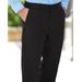 Blair Men's John Blair Signature Adjust-A-Band Relaxed-Fit Gabardine Dress Pants - Black - 36