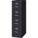 Lorell Fortress 4-Drawer Vertical Filing Cabinet Metal/Steel in Black | 54.62 H x 17.5 W x 28 D in | Wayfair 60650