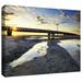 ArtWall 'Hatteras Pools & Bridge' by Steven Ainsworth Photographic Print on Wrapped Canvas Metal in Blue/Gray | 32 H x 48 W x 2 D in | Wayfair