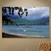 ArtWall Red Canoe on Hanalei Bay by Kathy Yates - Wrapped Canvas Photograph Print Canvas in Blue/Green | 8 H x 12 W x 2 D in | Wayfair