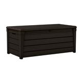Keter Brightwood 120 Gallon Large Durable Resin Outdoor Storage Deck Box For Furniture & Supplies Resin in Black | 23.7 H x 57 W x 27.4 D in | Wayfair