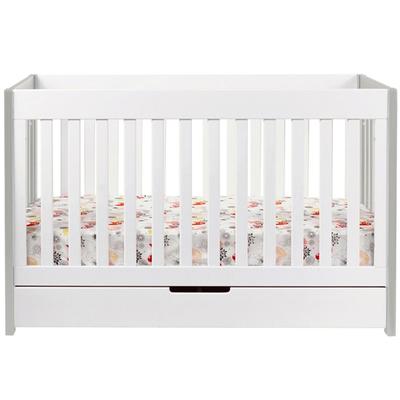 Babyletto Mercer 3-in-1 Convertible Crib with Toddler Bed Conversion Kit in Grey and White