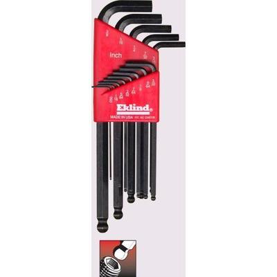 Eklind Ball-Hex-L Hex Key Set, Long Series, 13 keys: .050 to 3/8" & Holder