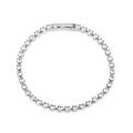 LJ Designs Swarovski Bracelet - Women's Silver Plated Diamante Bracelet Made from Swarovski Crystals - 155mm - Presented in a Giftbox