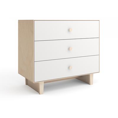 Oeuf 3 Drawer Dresser - Rhea - White/Birch