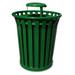 Witt Wydman Receptacle 36 Gallon Trash Can Stainless Steel in Black | 39.75 H x 28.5 W x 28.5 D in | Wayfair WC3600-RC-BK