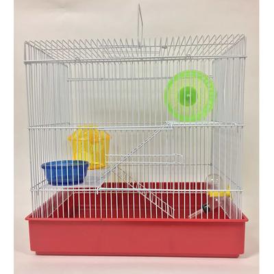 YML 3 Level Red Hamster Cage, 15" L X 11" W X 18" H