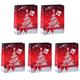 SIGEL GT022 große Papier-Geschenktüten 33 x 26 cm | 5er Set | rot | Weihnachten | "Sparkling Tree", 1 stück (5er Pack)