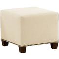 Skyline Furniture Chambers Cube Ottoman Cotton in Brown | 16 H x 18.5 W x 18.5 D in | Wayfair 57-2GN-BRCHMCHL