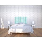 Noyo Home Panel Headboard Upholstered/Cotton in Black | 35 H x 52 W x 2 D in | Wayfair KnitTurquoise_D_Set