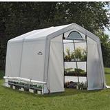ShelterLogic GrowIt 9' W x 10' D Hobby Greenhouse Polyethylene Film/Steel in Gray | 98 H x 117 W in | Wayfair 70656