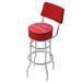 Trademark Global Swivel 31" Bar Stool Upholste/Metal in Red | 41.75 H x 20 W x 20 D in | Wayfair GM1100R-C6-COR