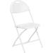 Heavy Duty White Plastic Fan Back Folding Chair