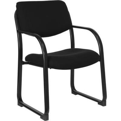 Black Fabric Executive Side Chair w/Sled Base
