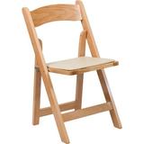 Natural Wood Folding Chair w/Padded Seat screenshot. Chairs directory of Office Furniture.