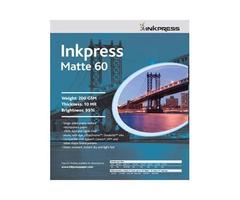 Inkpress Matte-60 Single Sided Bright White Inkjet Paper, 10 mil. , 200gsm. , 17x22", 50 Sheets