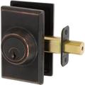 Delaney Hardware Sandcast Single Cylinder Deadbolt w/ Square Rosette in Black | 4.25 H x 2.62 W in | Wayfair 631009S