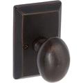 Delaney Hardware Sandcast Sorrento Single Dummy Door Knob w/ Square Rosette in Brown | 4.25 H x 2.62 W in | Wayfair 685300S