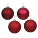 Vickerman 19638 - 4" Wine Shiny Matte Glitter Sequin Ball Christmas Tree Ornament (12 pack) (N591019A)