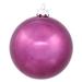 Vickerman 34949 - 4" Plum Shiny Ball Christmas Tree Ornament (6 pack) (N591026DSV)