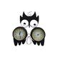 Owl Design Decorative Garden Clock With Thermometer for Outdoor or Indoor Use COMPLETE WITH BATTERY