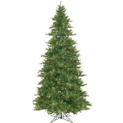 Vickerman 06323 - 12' x 76" Artificial Mixed Country Pine Slim with Pine Cones and Grapevines Christmas Tree (A801690)