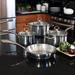 Chantal Induction 21 Steel® 7 Piece Cookware Set Stainless Steel in Gray | Wayfair SLIN-7