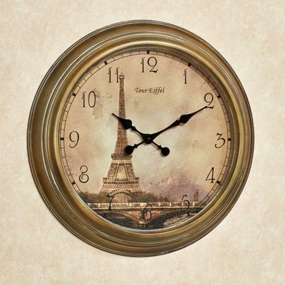 Monument de Paris Wall Clock Harvest Gold , Harvest Gold