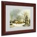 Trademark Fine Art 'Seven Miles to Salem 1863' by George Durie Framed Painting Print Canvas in Gray/White | 11 H x 14 W x 0.5 D in | Wayfair