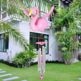 Exhart Large WindyWings Flamingo Wind Chime Resin/Plastic in Pink | 26 H x 10 W x 12 D in | Wayfair 40207-RS