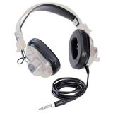 Califone 2924AV-PS Deluxe Stereo Over-Ear Headphones 3.5mm Plug with 1/4 Inch Adapter Straight Cord Beige Each