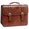 McKlein FLOURNOY, Double Compartment Laptop Briefcase, Top Grain Cowhide Leather, Brown (85954)