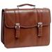 McKlein FLOURNOY, Double Compartment Laptop Briefcase, Top Grain Cowhide Leather, Brown (85954)
