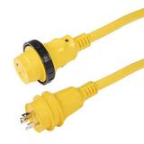 Marinco 199119 Cordset 30A 125V 50 Yellow